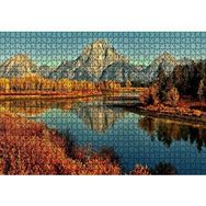 Cakapuzzle Sonbahar Renkleri Nehir ve Çıplak Dağlar 120 Parça Ahşap Puzzle