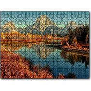 Cakapuzzle Sonbahar Renkleri Nehir ve Çıplak Dağlar Mdf 120 Parça Puzzle