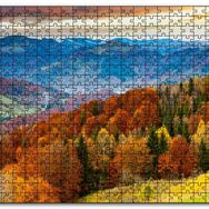 Cakapuzzle Sonbahar Renklerinde Orman ve Dağlar Mdf 120 Parça Puzzle