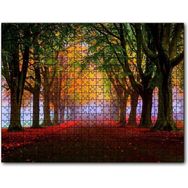 Cakapuzzle Sonbahar Sisler Ormanı ve Yapraklar Mdf 1000 Parça Puzzle