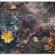 Cakapuzzle Sonbahar Yaprakları ve Yağmur Damlaları Mdf 255 Parça Puzzle