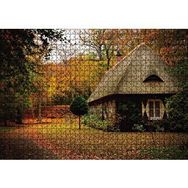 Cakapuzzle Sonbaharda Bordo Ev 120 Parça Ahşap Puzzle