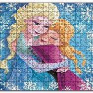 Cakapuzzle Sonsuza Kadar Elsa ve Anna Kız Kardeşler Görseli Mdf 500 Parça Puzzle