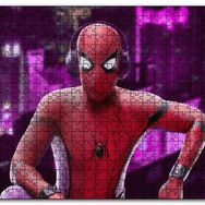 Cakapuzzle Spiderman Kulaklıkllı Görseli Mdf 120 Parça Puzzle