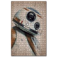 Cakapuzzle Star Wars Droid Ahşap Zeminde Görseli Ahşap 255 Parça Puzzle