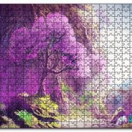 Cakapuzzle Su Kenarındaki Beyaz Atlı ve Dev Mor Ağaç Mdf 120 Parça Puzzle