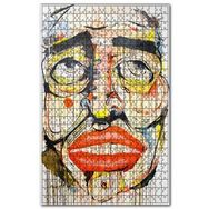 Cakapuzzle Sulu Boya Çalışması Üzgün Insan Yüzü Portresi Görseli 120 Parça Puzzle