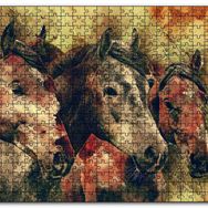 Cakapuzzle Suluboya 3 Kafadar Ahşap 500 Parça Puzzle