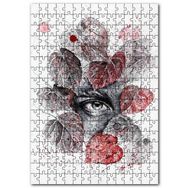 Cakapuzzle Suluboya Efekt Yaprakların Arasındaki Göz Mdf 120 Parça Puzzle