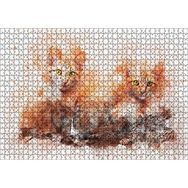 Cakapuzzle Suluboya Efekt Yavru Kediler 120 Parça Ahşap Puzzle