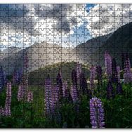 Cakapuzzle Sümbüller Çayırlar Dağlar ve Bulutlar Mdf 1000 Parça Puzzle