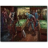 Cakapuzzle Süper Kahramanlar Bilardo Salonunda Mdf 120 Parça Puzzle