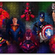 Cakapuzzle Süper Kahramanlar Low Poly Çizim Mdf 500 Parça Puzzle