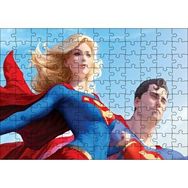 Cakapuzzle Süpermen ve Süper Kız Mdf 120 Parça Puzzle