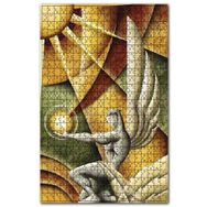 Cakapuzzle Sürrealist Şekiller ve Kanatlı Melek Ahşap 255 Parça Puzzle