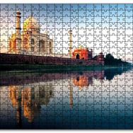 Cakapuzzle Tac Mahal ve Durgun Sudaki Aksi Mdf 500 Parça Puzzle