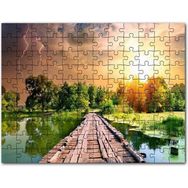 Cakapuzzle Tahta İskele Şimşekli Gökler ve Güneşli Hava Mdf 120 Parça Puzzle