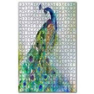 Cakapuzzle Tavuskuşu Suluboya Çizim Görseli 120 Parça Puzzle