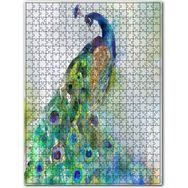 Cakapuzzle Tavuskuşu Suluboya Çizim Görseli 500 Parça Puzzle
