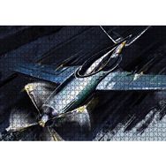 Cakapuzzle Tek Motorlu Uçak İllüstrasyon 120 Parça Ahşap Puzzle