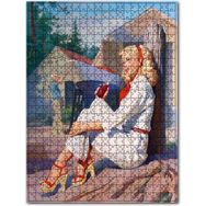 Cakapuzzle Teknesini Boyayan Adam ve Kola İçen Kız Ahşap 255 Parça Puzzle