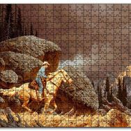 Cakapuzzle Teksas Yanlız Kovboy Görseli 1 Mdf 120 Parça Puzzle