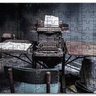 Cakapuzzle Terkedilmiş Daktilo Görseli Mdf 255 Parça Puzzle