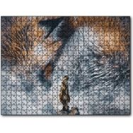 Cakapuzzle Tilki Gözü ve İnsan İllüstrasyon 120 Parça Mdf Puzzle
