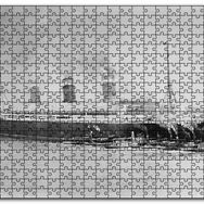 Cakapuzzle Titanik ve Kılavuz Gemileri Siyah Beyaz Mdf 120 Parça Puzzle