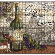Cakapuzzle Toskana Kırmızı Şarap Kadeh Üzüm Peynir Mdf 120 Parça Puzzle