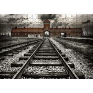 Cakapuzzle Tren Rayları ve Tarihi Bina 120 Parça Ahşap Puzzle