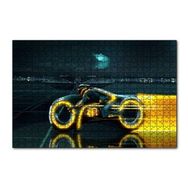 Cakapuzzle Tron Efsanesi Motorsiklet ve Sürücüsü 120 Parça Ahşap Puzzle