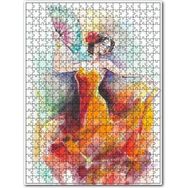 Cakapuzzle Turuncu Elbiseli Dans Eden Neşeli Kadın Ahşap 255 Parça Puzzle