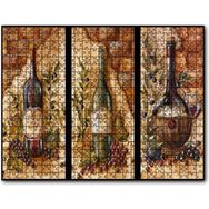 Cakapuzzle Üç Çeşit Şarap Şişesi Üzüm Görseli 255 Parça Puzzle