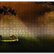 Cakapuzzle Uzak Doğu Yük Taşıyan Kayık Mdf 120 Parça Puzzle