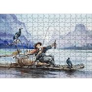 Cakapuzzle Uzakdoğulu Balıkçı ve Karabataklar Mdf 255 Parça Puzzle