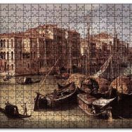 Cakapuzzle Venedik Kanal Gondollar ve Binalar Mdf 500 Parça Puzzle