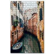 Cakapuzzle Venedikte Dar Kanal ve Binalar Ahşap 1000 Parça Puzzle