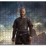 Cakapuzzle Vikingler Kayalıklar ve Bulutlu Ragnar Lodbrok Mdf 1000 Parça Puzzle