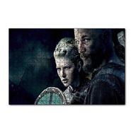 Cakapuzzle Vikingler Ragnar ve Lagertha 120 Parça Ahşap Puzzle