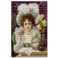 Cakapuzzle Vintage Coca Cola İçen Kız Ahşap 1000 Parça Puzzle