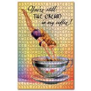 Cakapuzzle Vintage Hala Kahvemdeki Kremasın Ahşap 1000 Parça Puzzle