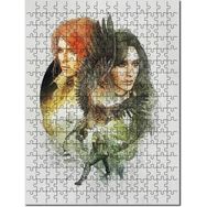 Cakapuzzle Witcher Anime Yennefer ve Triss Görseli Mdf 120 Parça Puzzle