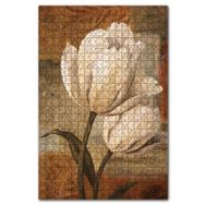 Cakapuzzle Yağlı Boya Beyaz Çiçek Görseli 500 Parça Puzzle