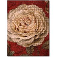 Cakapuzzle Yağlı Boya Beyaz Gül Resmi Görseli 120 Parça Puzzle