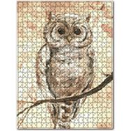 Cakapuzzle Yağlı Boya Erkek Baykuş Resmi Görseli 120 Parça Puzzle