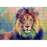 Cakapuzzle Yağlı Boya Görselli Aslan 120 Parça Ahşap Puzzle