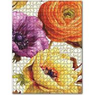 Cakapuzzle Yağlı Boya Renkli Çiçekler Görseli 120 Parça Puzzle