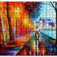Cakapuzzle Yağmur Sahil Şemsiyeli Çift Yağlıboya Mdf 120 Parça Puzzle