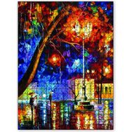 Cakapuzzle Yağmurda Şehir İnsanlar Ahşap 500 Parça Puzzle